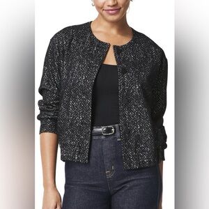 SPANX Ponte Bomber Herringbone Jacket |  New with Tag - Size Large